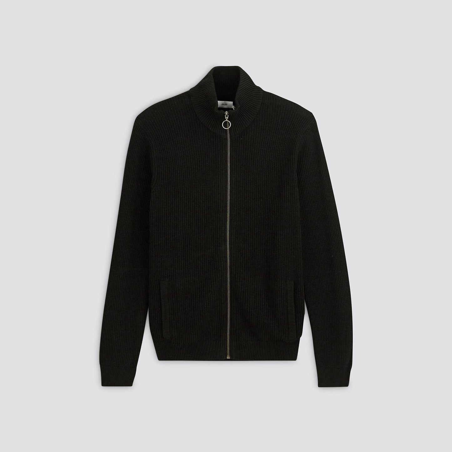 Gilet zippe col camioneur grosse maille