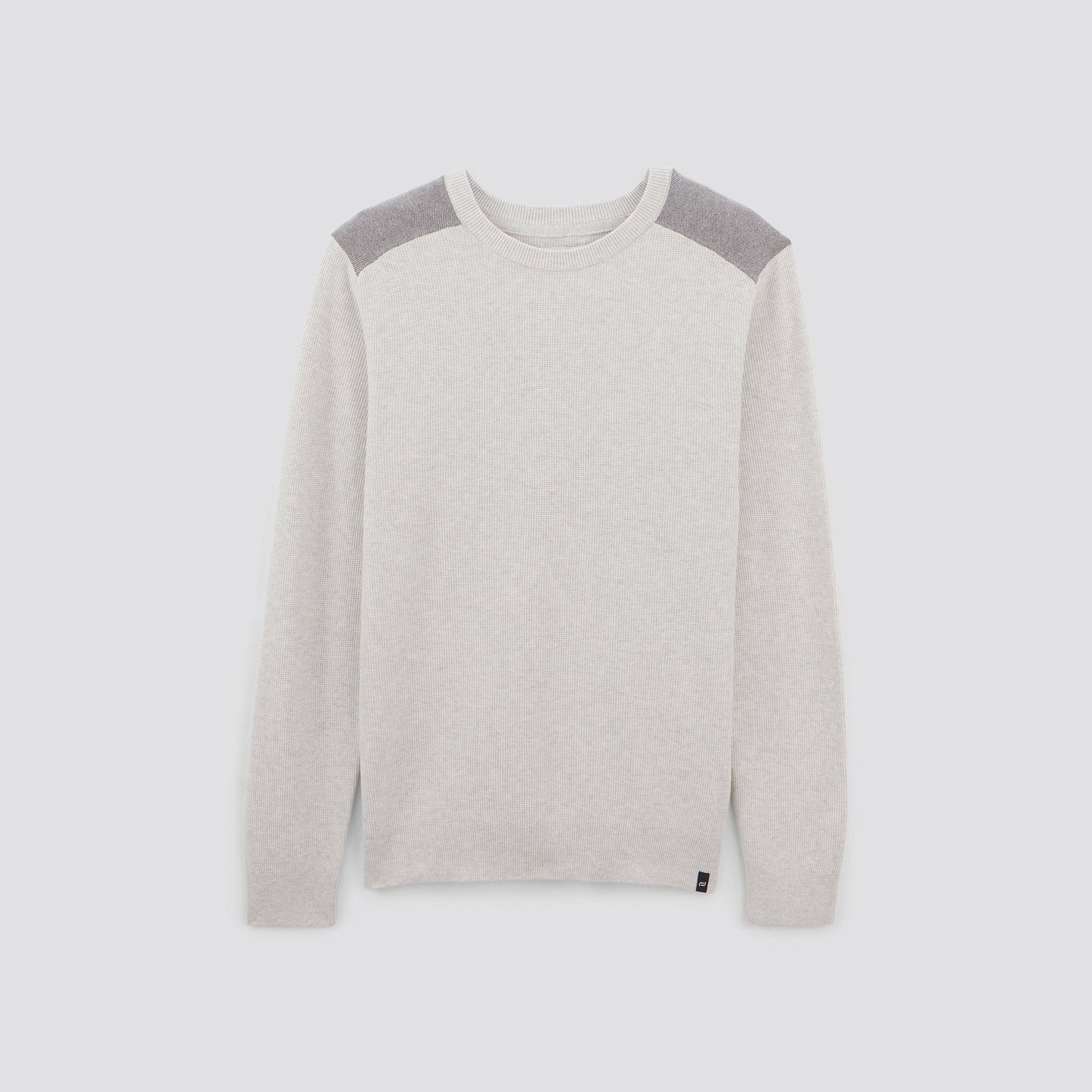 Pull col rond patch épaule