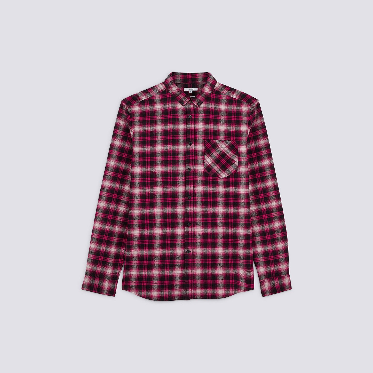 Chemise regular à carreaux coton
