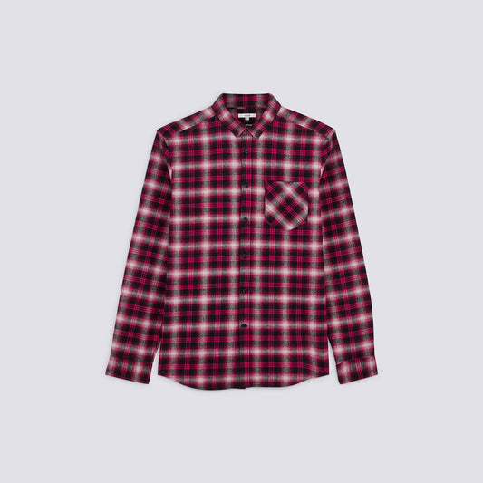 Chemise regular à carreaux coton