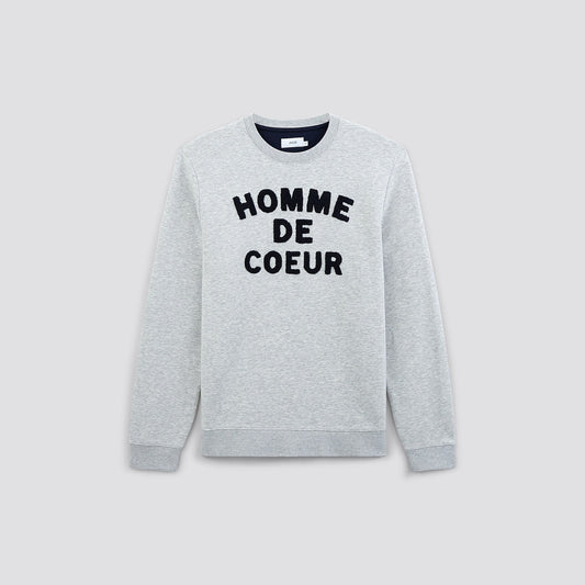 Sweat col rond Homme de coeur