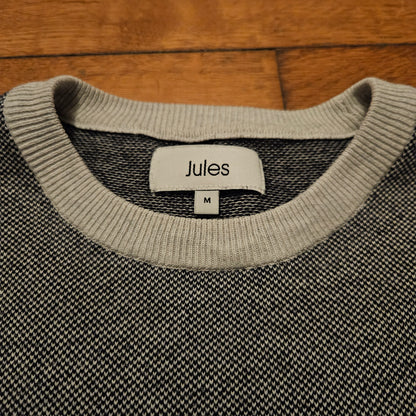 Pull col rond colorblock poche poitrine