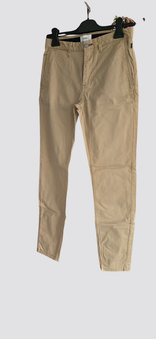 Pantalon chino skinny beige