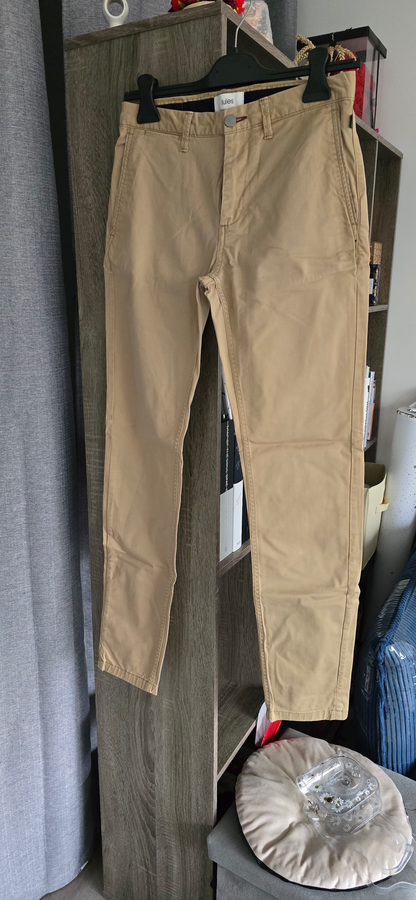 Pantalon chino skinny beige