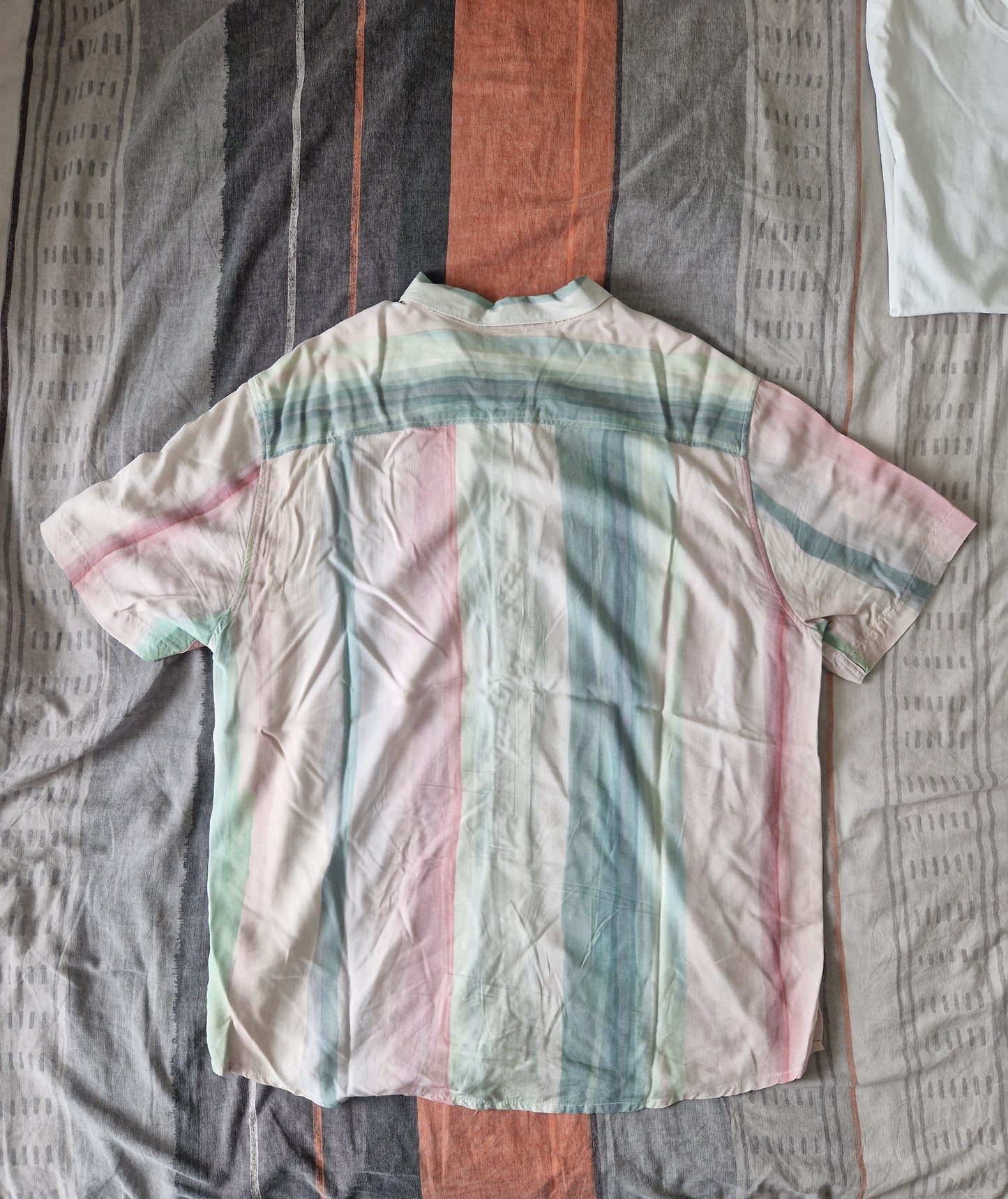 Chemise hawaienne regular à rayures viscose ecovero