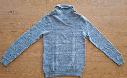 Pull col châle jeu de points