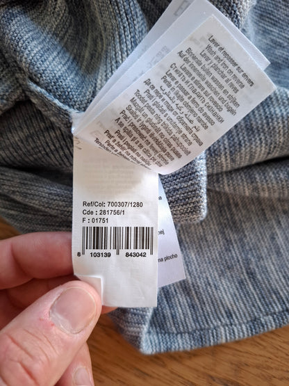 Pull col châle jeu de points