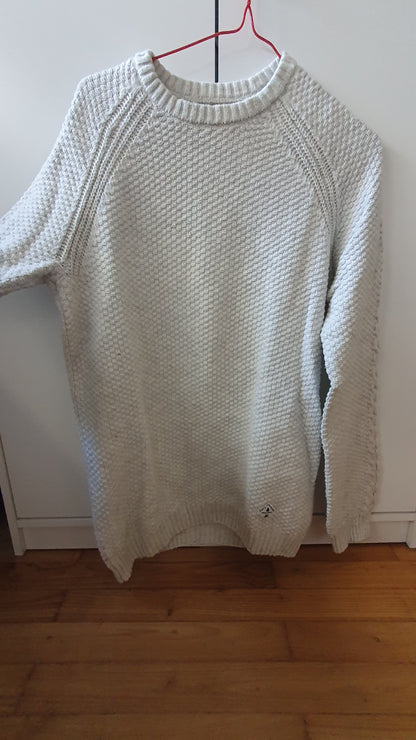 Pull blanc en coton