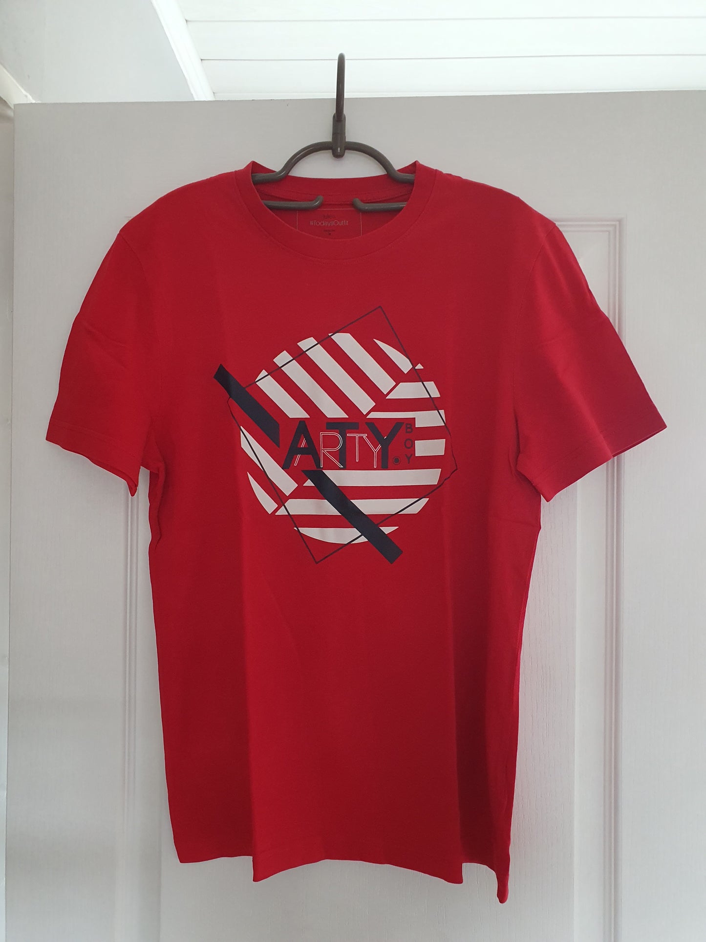 Tee shirt col rond imprimé rond graphiqu
