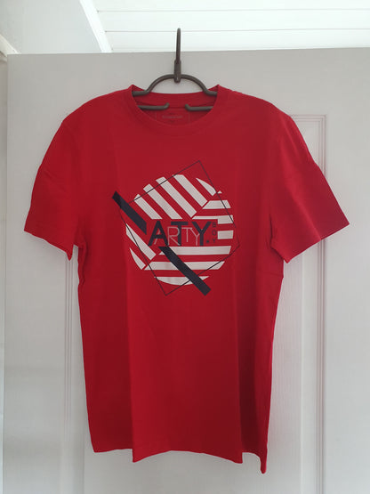 Tee shirt col rond imprimé rond graphiqu