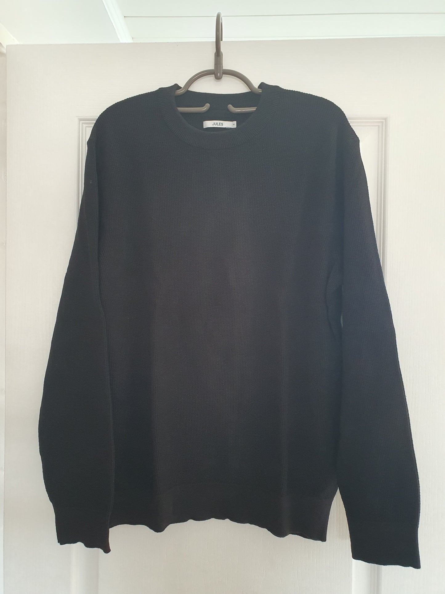 Pull col rond jeux de points fantaisie