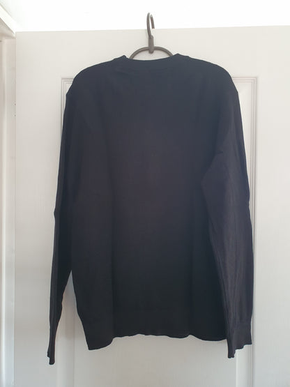 Pull col rond jeux de points fantaisie