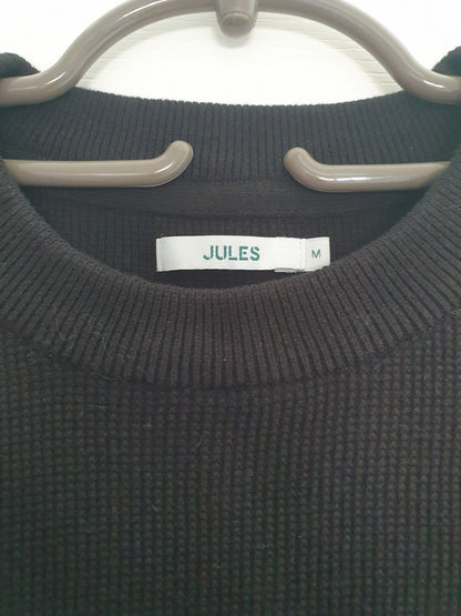 Pull col rond jeux de points fantaisie