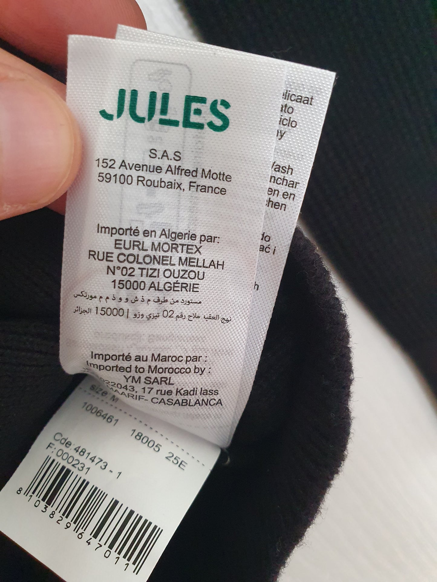 Pull col rond jeux de points fantaisie