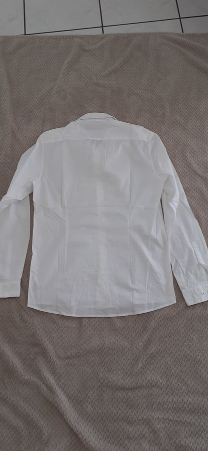 Chemise slim en popeline stretch