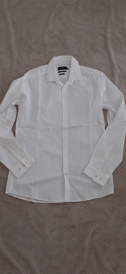 Chemise slim en popeline stretch