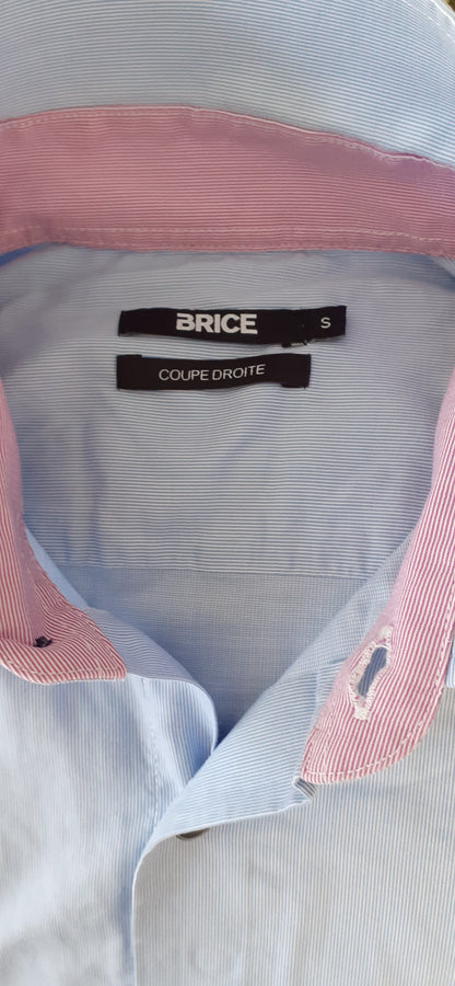 Chemise bleu et rose