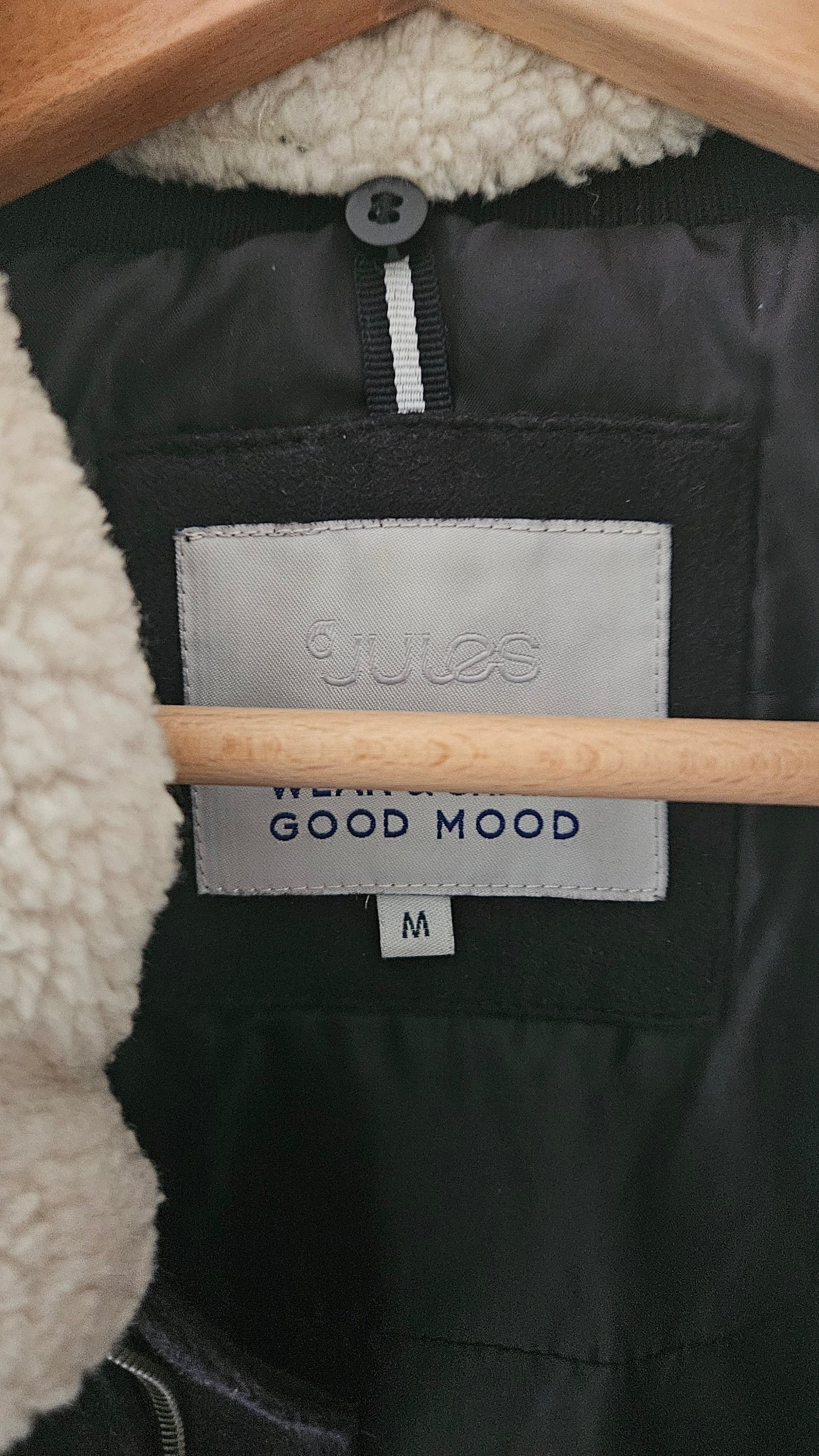 Blouson suédine col amovible