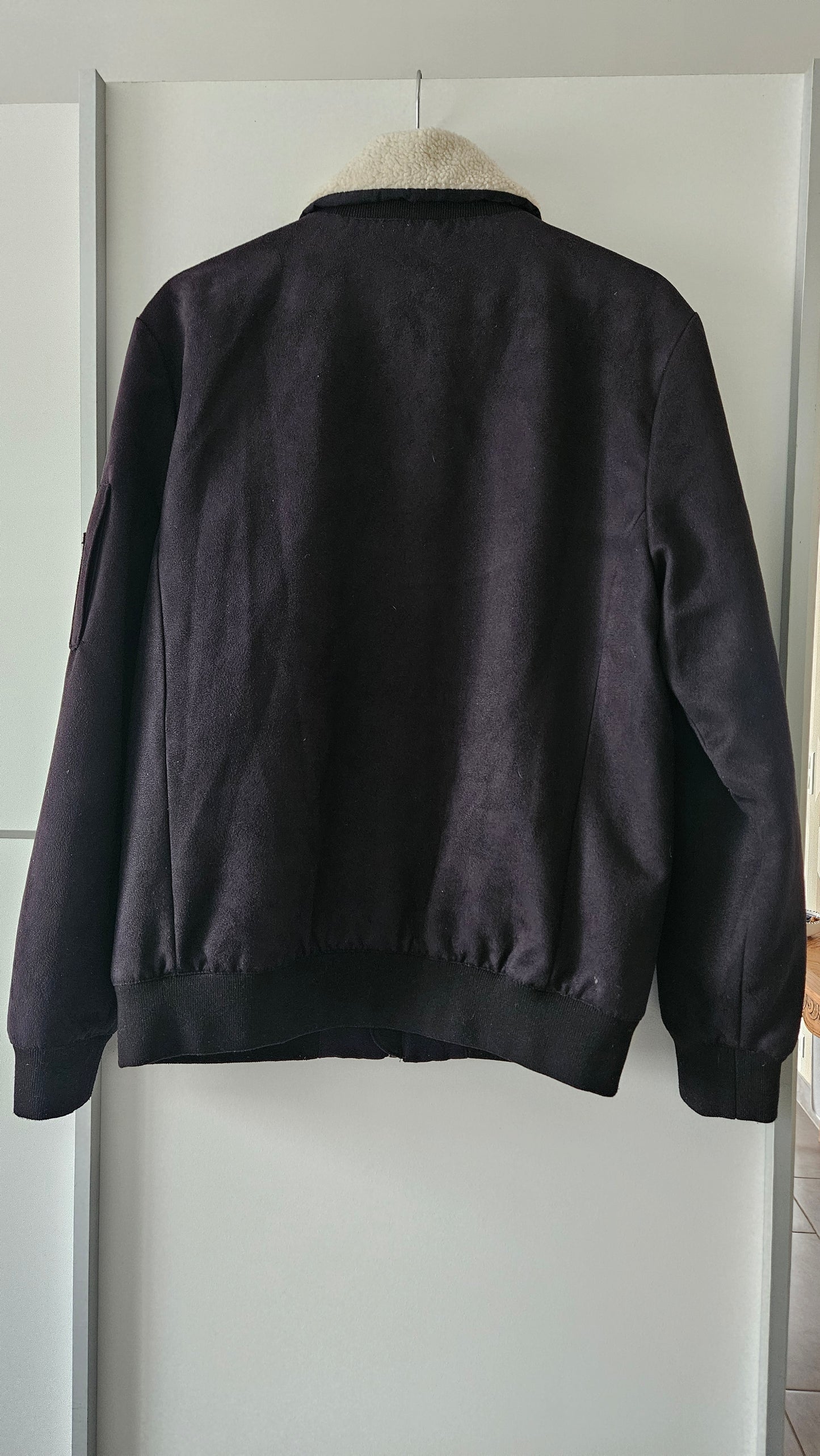 Blouson suédine col amovible