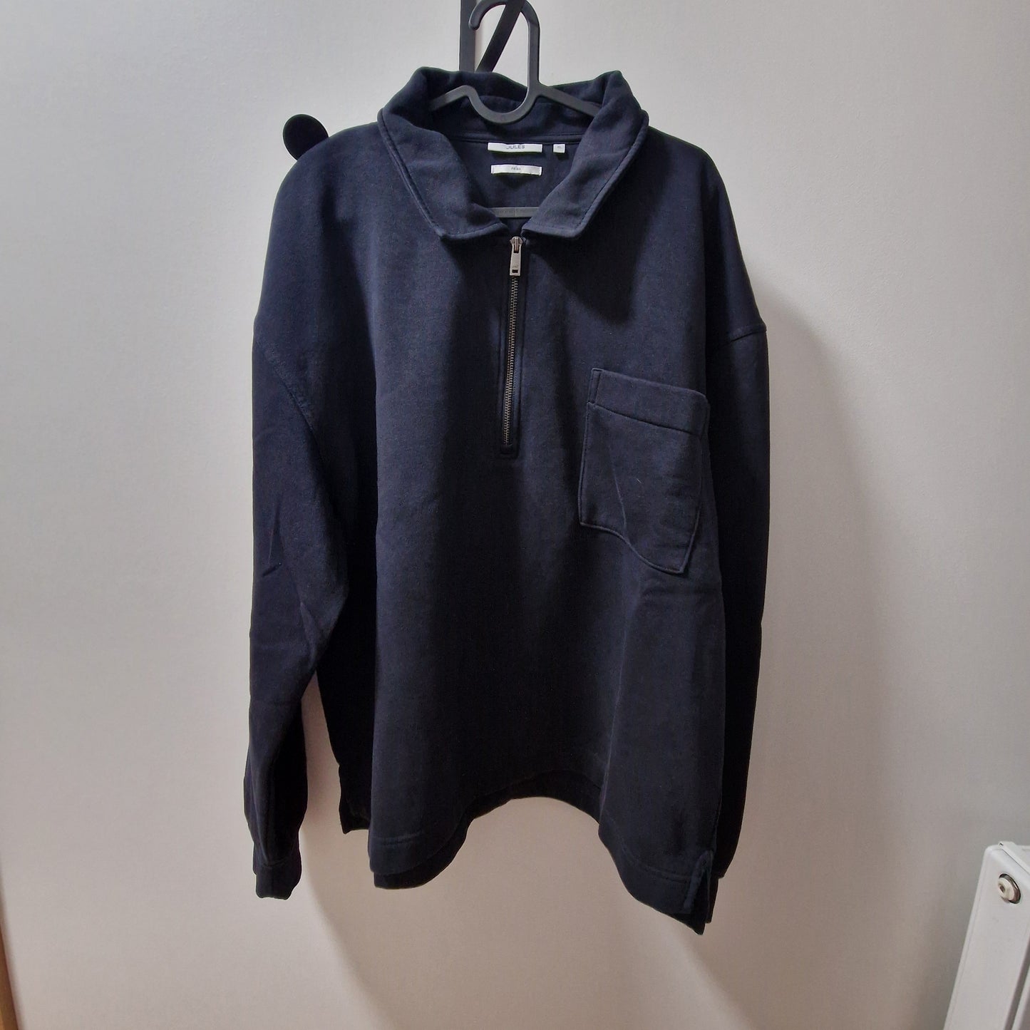 Sweat col polo zippé uni