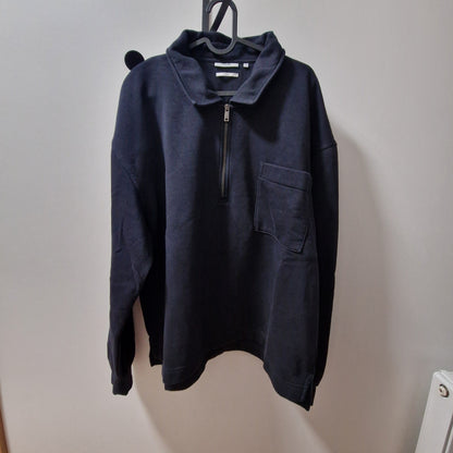 Sweat col polo zippé uni