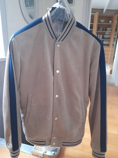 Blouson suédine col teddy