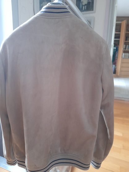 Blouson suédine col teddy
