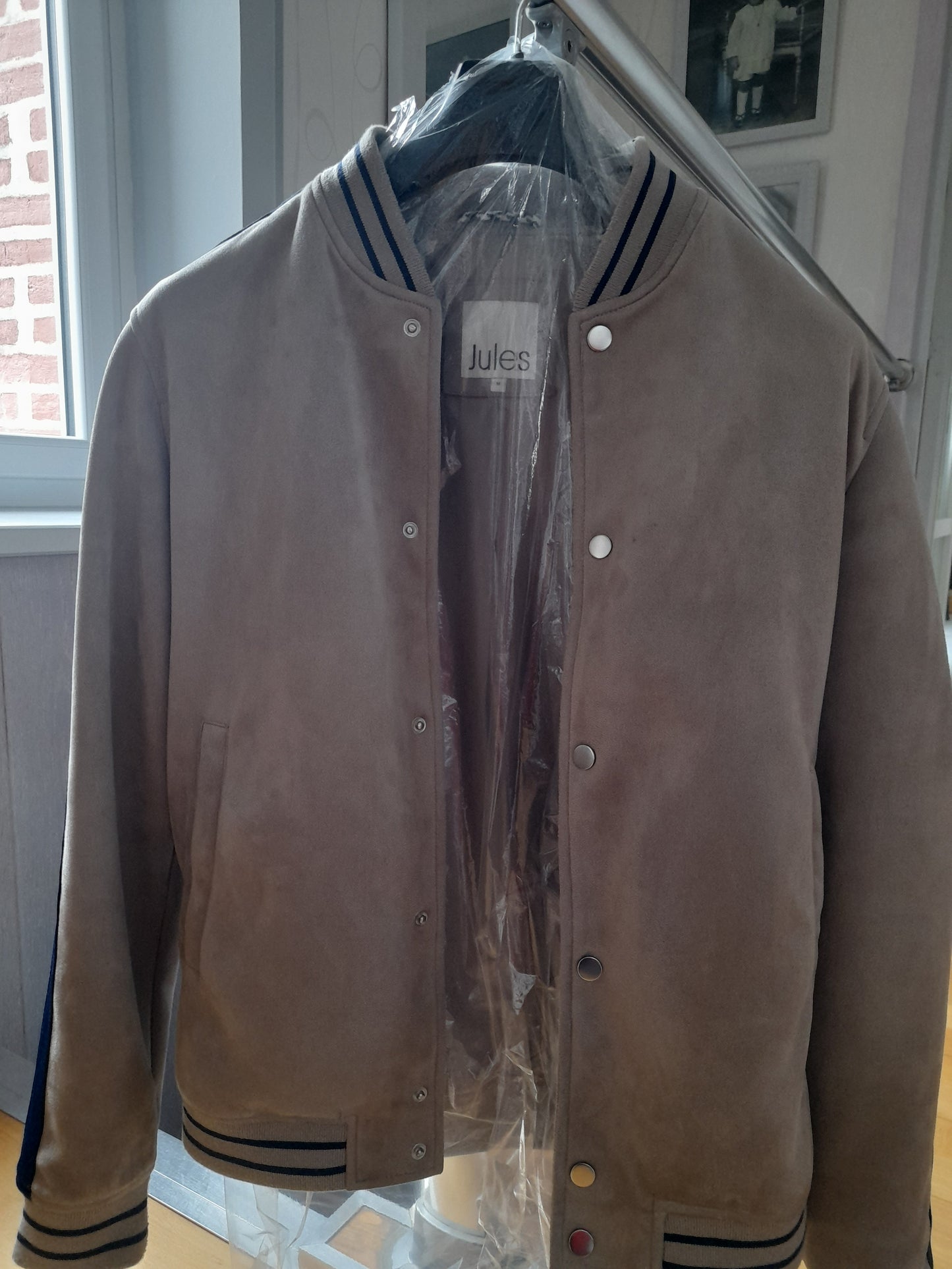 Blouson suédine col teddy