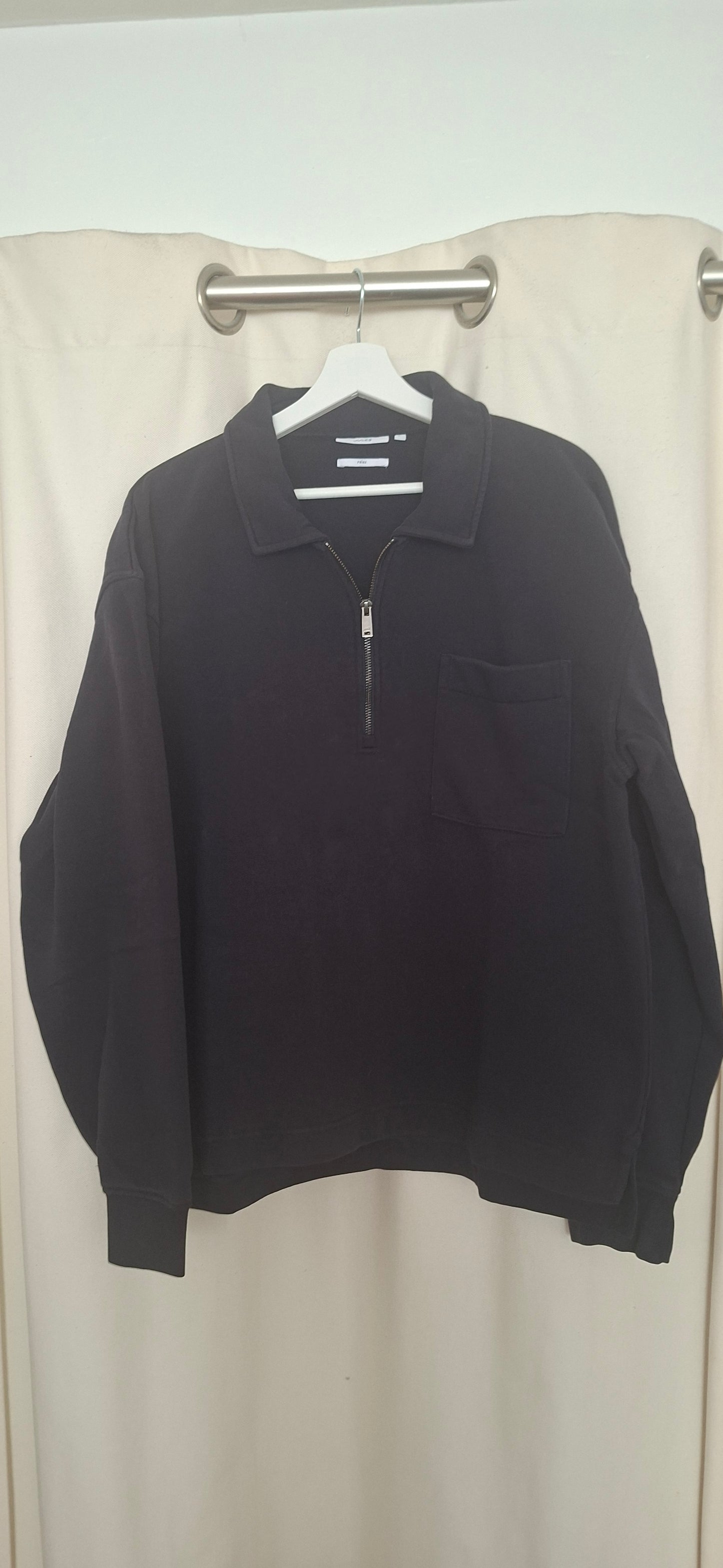Sweat col polo zippé uni