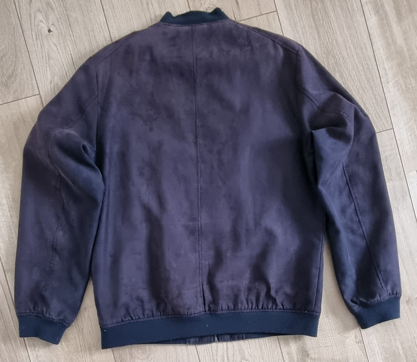 Blouson simili cuir aspect suédine
