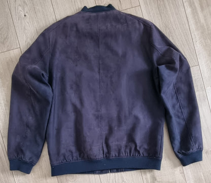 Blouson simili cuir aspect suédine