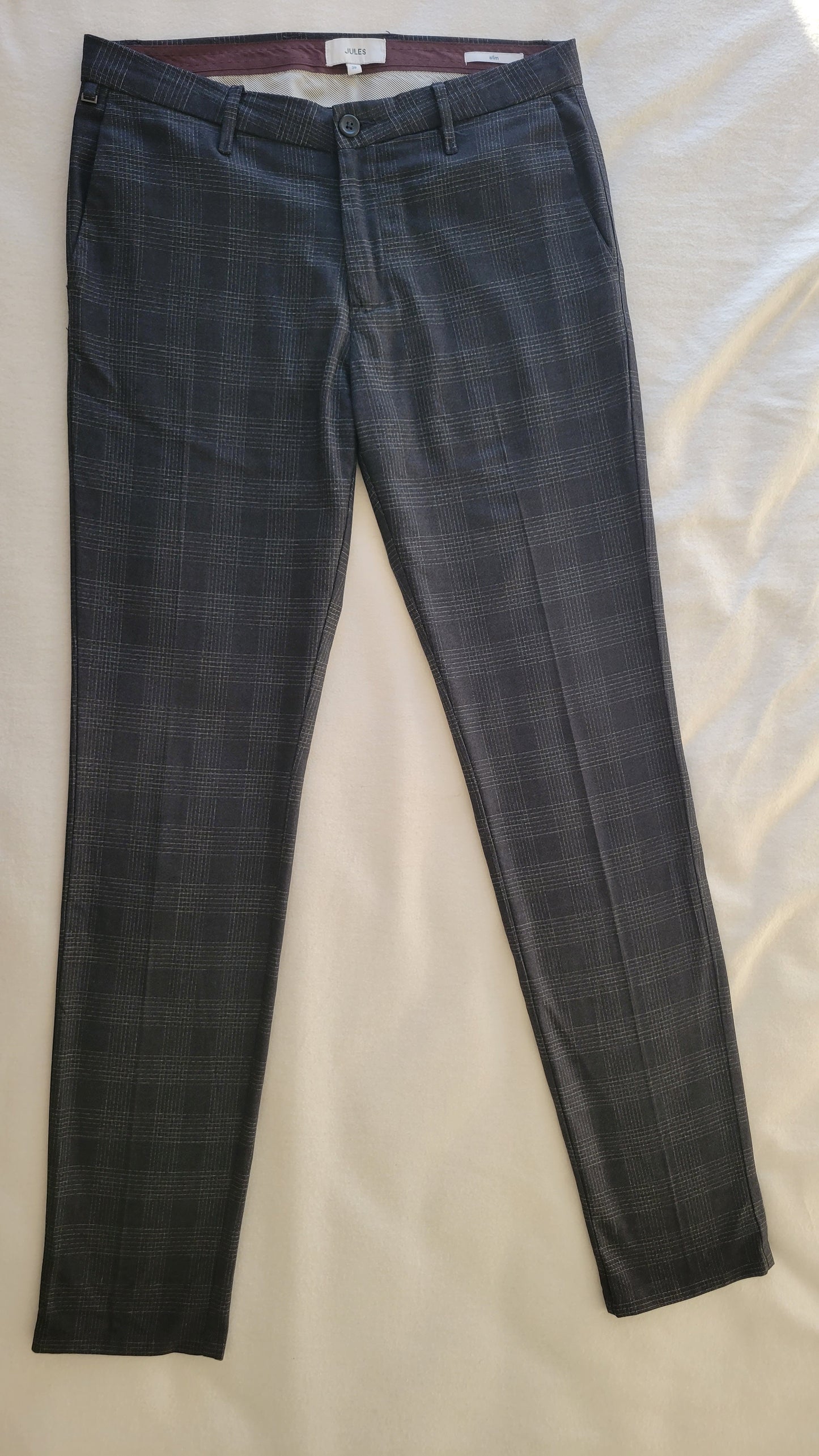 Pantalon chino à carreaux