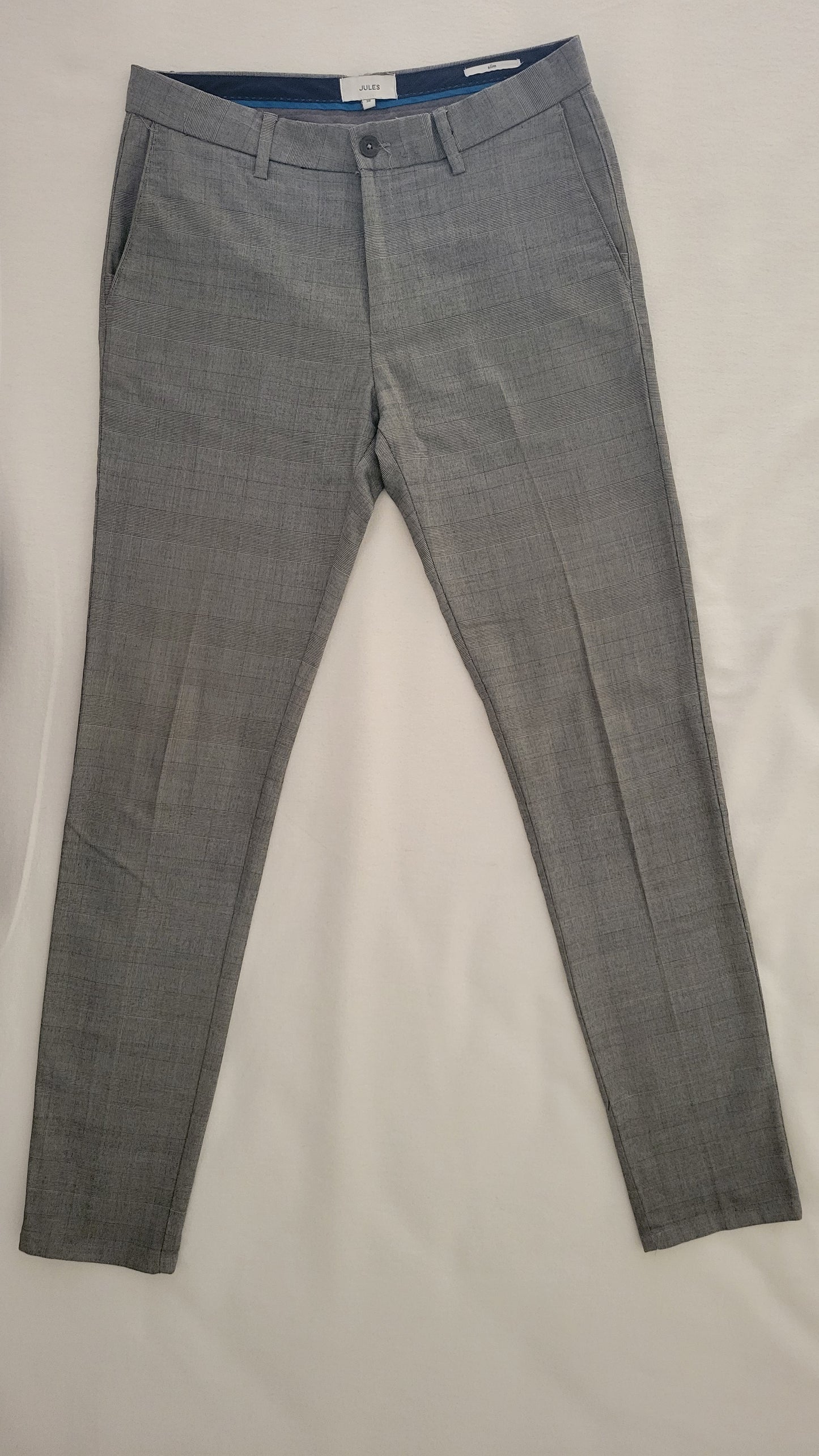 Pantalon chino slim à carreaux