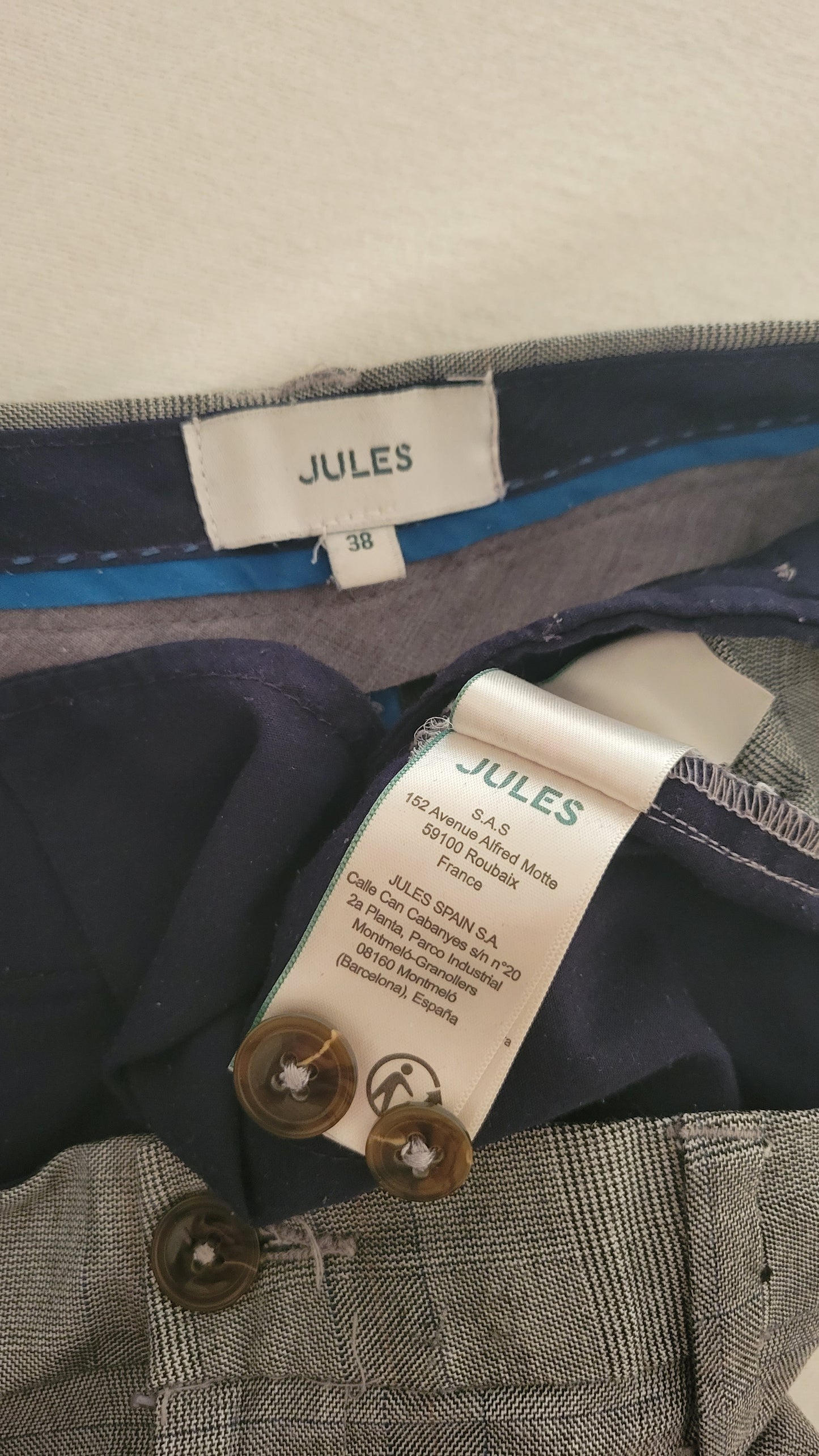 Pantalon chino slim à carreaux