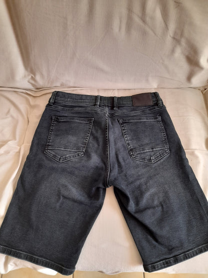 Bermuda  5 poches denim blue black