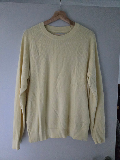 Pull à col rond en maille gaufrée