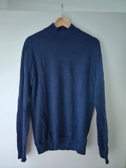 Pull col cheminée mérinos