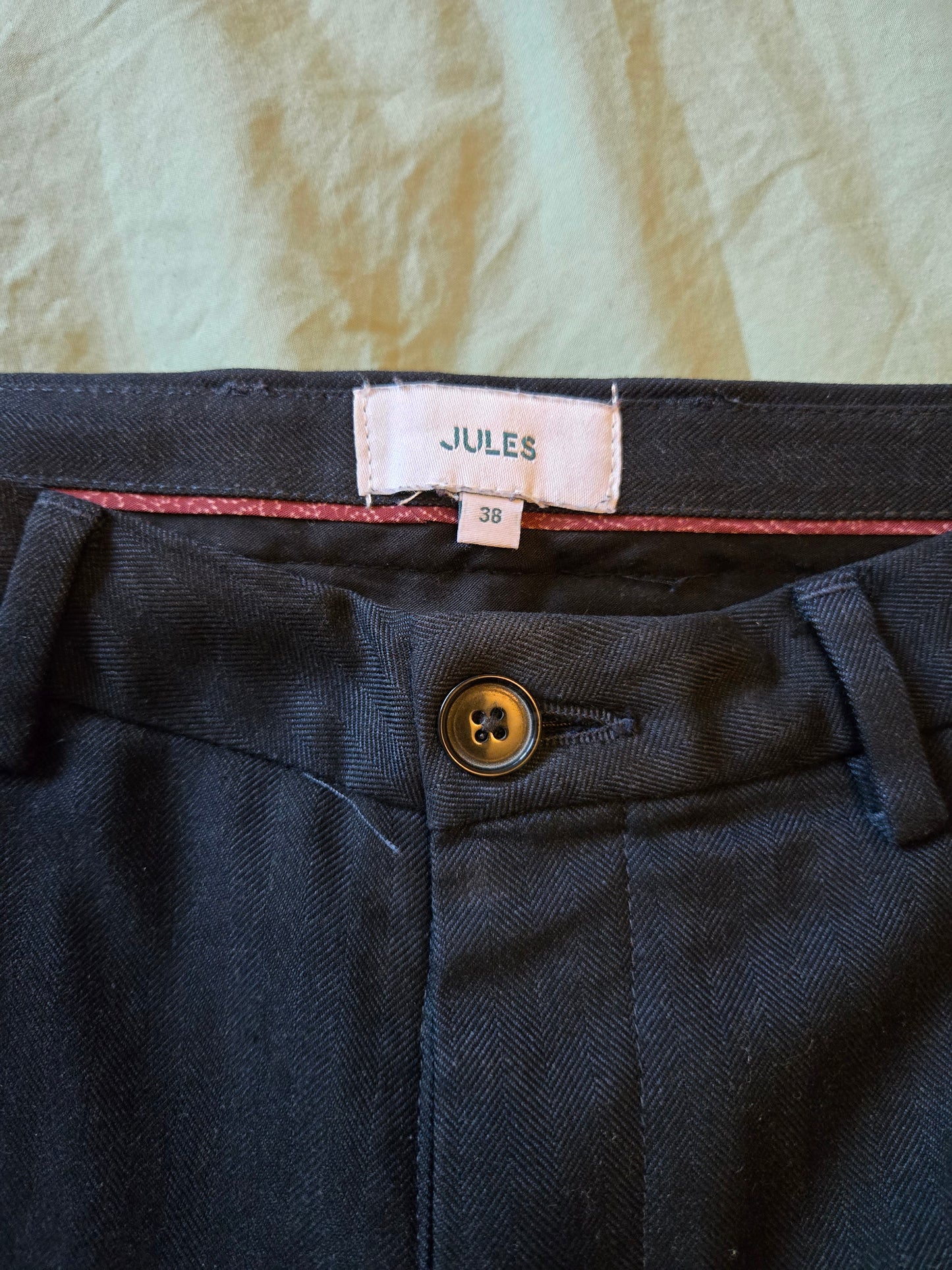 Pantalon chino slim chevron