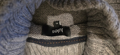 Pull col châle maille torsadée