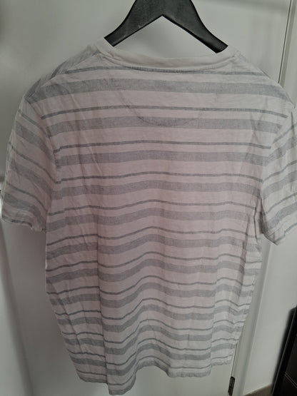 Tee-shirt print jacquard coton issu de l