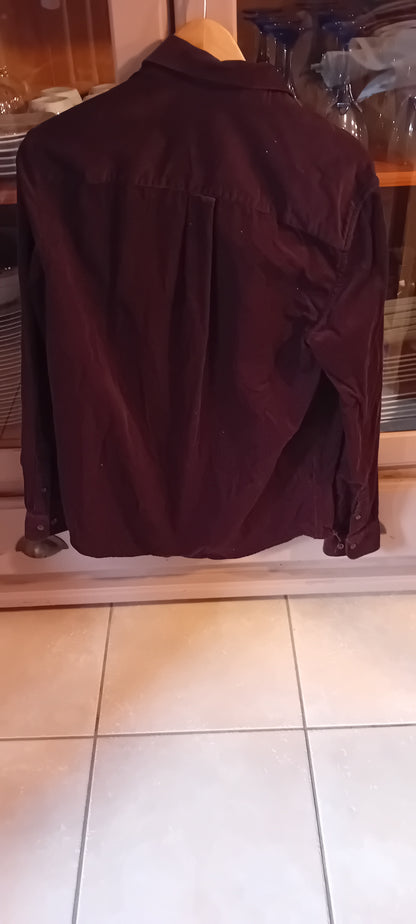 Chemise bordeau -prune