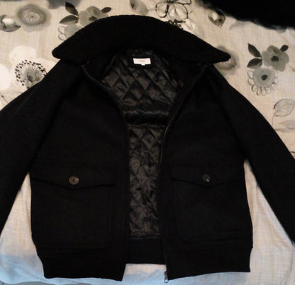 Blouson lainage col en sherpa