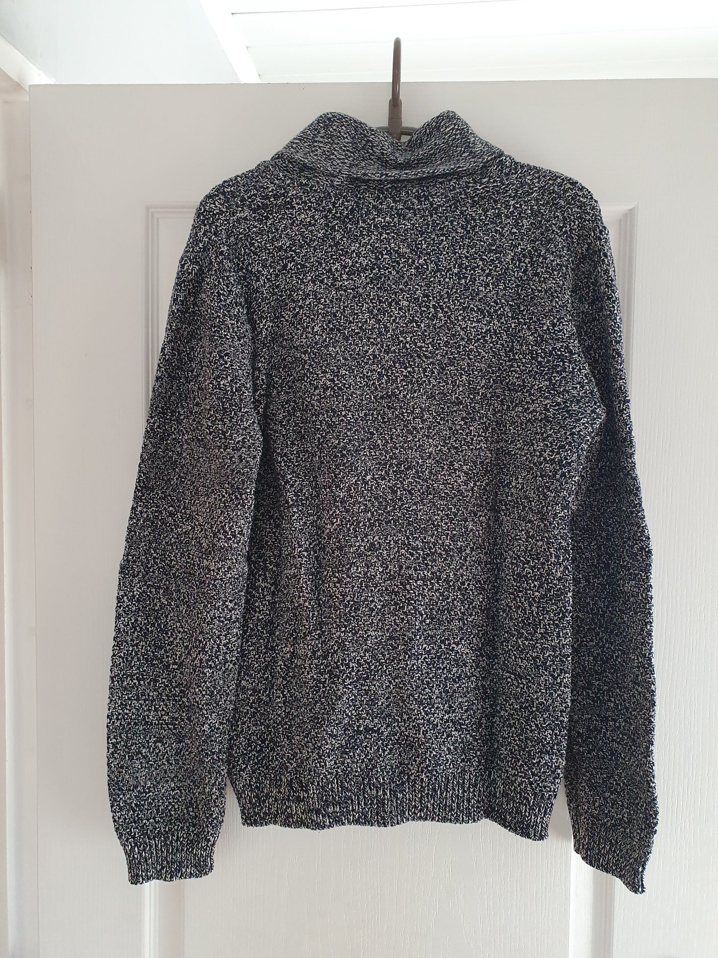 Cardigan boutonné bleu panaché