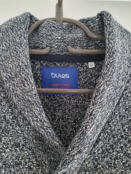 Cardigan boutonné bleu panaché