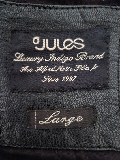 Blouson cuir doublé noir