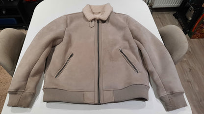 Blouson aspect velours col et doublure en sherpa