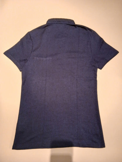 Polo piqué bicolore, coupe slim, col off