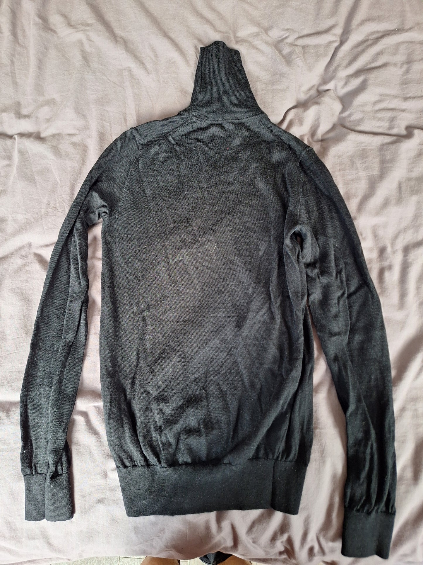 Pull col roulé mérinos uni