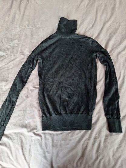 Pull col roulé mérinos uni