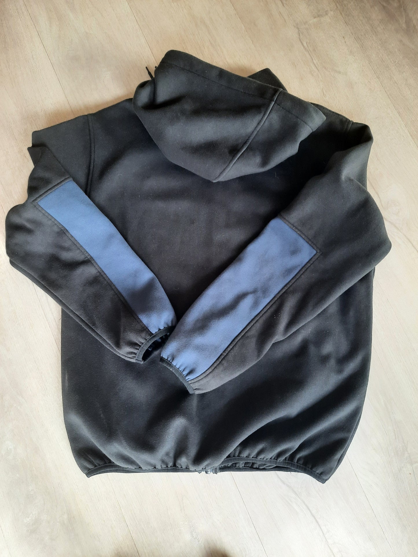 Sweat zippé bi-matière